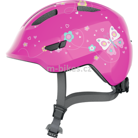 Cyklistická přilba ABUS Smiley 3.0 pink butterfly