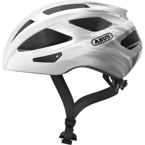 Cyklistická přilba ABUS Macator white silver