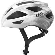 Cyklistická přilba ABUS Macator white silver